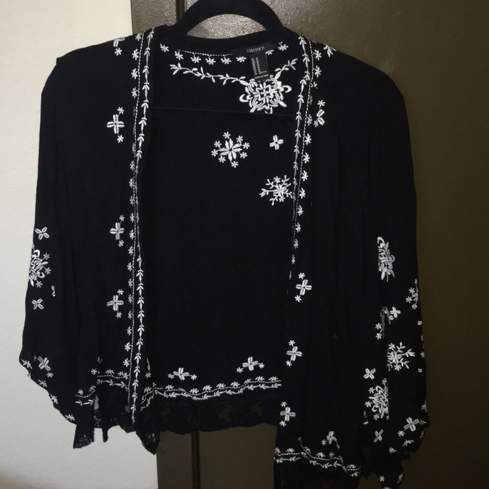 Black cardigan